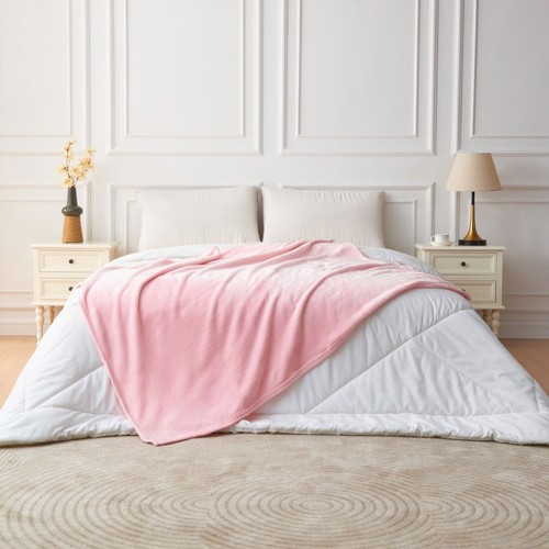 Luxury Sherpa & Flannel Fleece Blanket Large For Sofa Bed Couch Throw Soft Warm - Picture 5 of 19