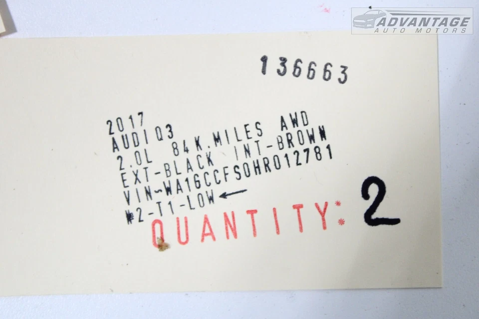 AUDI Q3 QUATTRO 2015-2018 PARABRISAS DELANTERO LIMPIAPARABRISAS BRAZO TAPA MOLDURA OEM Foto 4 de 4