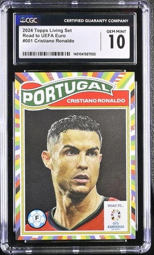 2024 Topps Living Set #1 Cristiano Ronaldo card CGC 10