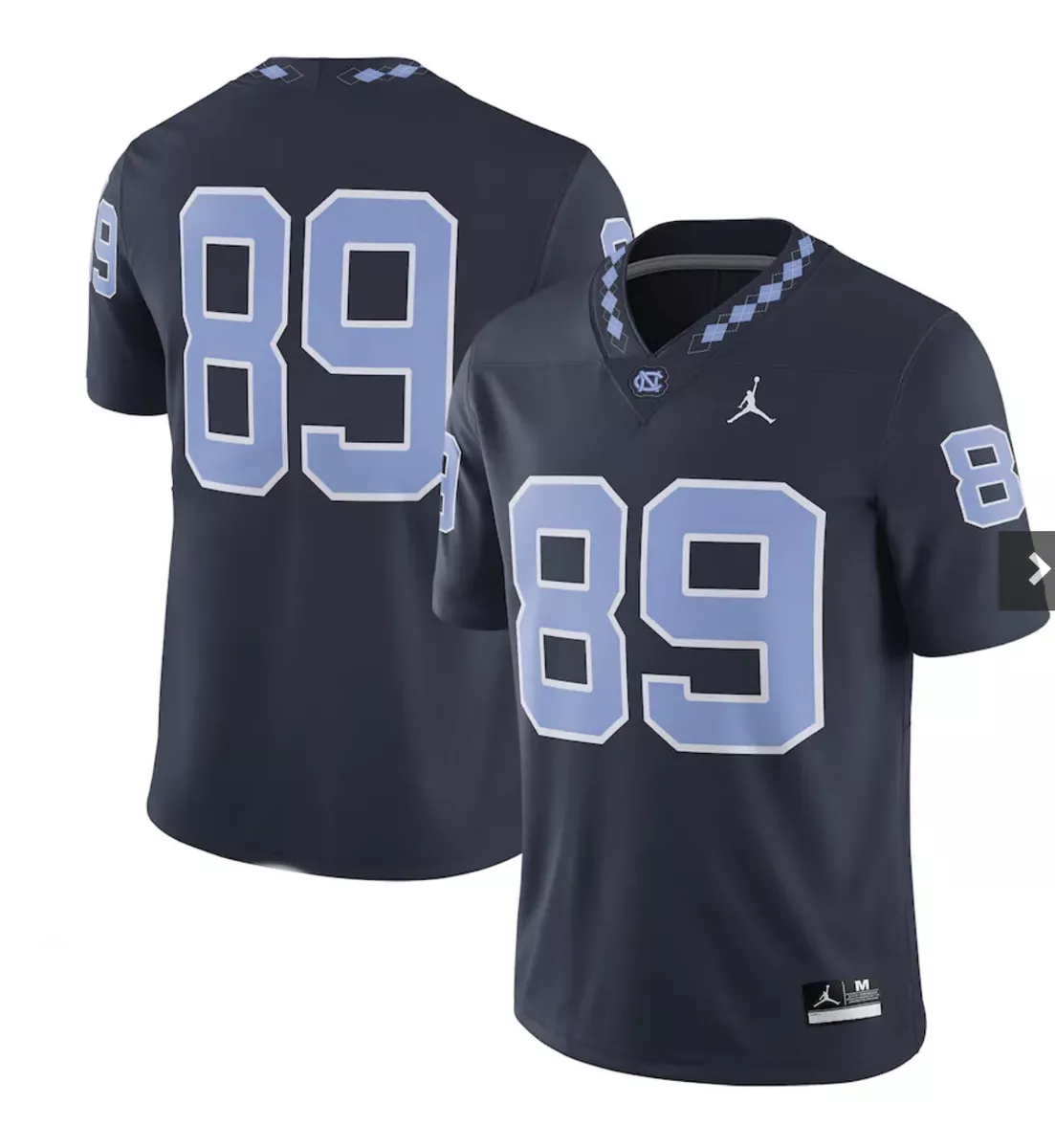 Men's Jordan Brand Navy North Carolina Tar Heels Game Football Jersey