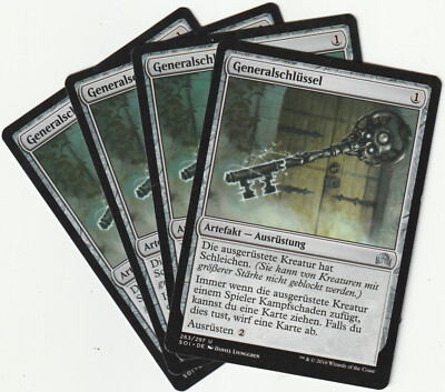   4 MAGIC The Gathering GENERALSCHLÜSSEL Artifact PLAYSET SOI/DE NM/EX