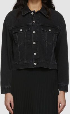 $640 Maison Margiela Women's Black 'Décortiqué' Denim Jacket $640 Maison Margiela Women's Black 'Décortiqué' Denim Jacket