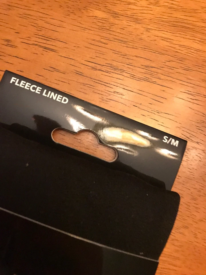 Par de medias sin pies forradas de lana negras S/M para mujer Foto 3 de 4