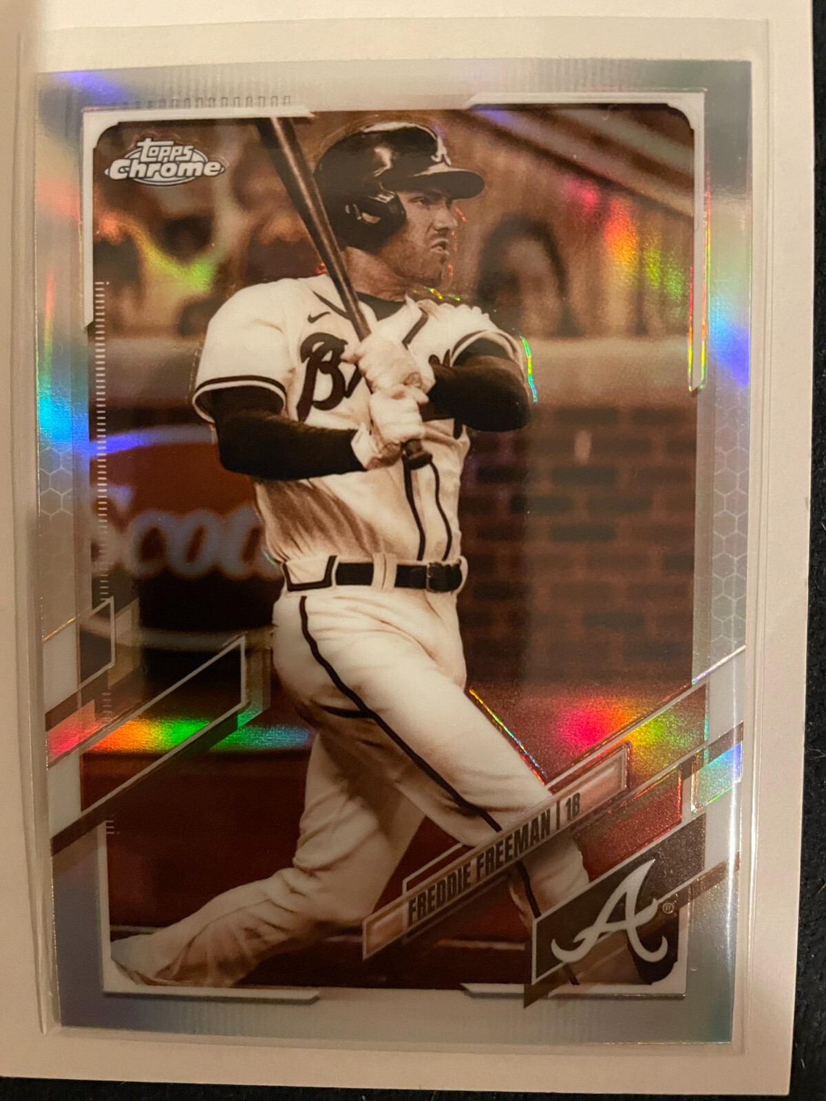 2021 Topps Chrome Sepia Refractor 138 Freddie Freeman Atlanta Braves Dodgers
