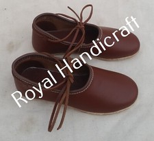 Roman Leather Lace Shoes Pair Leather Lace Fasten Shoes Footwear Pair New