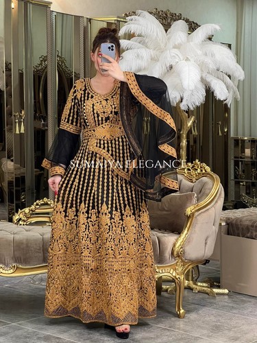 SALE New Moroccan Dubai Kaftan Farasha Abaya Stylish Kaftan Dress for Women Gown - 第 1/5 張圖片