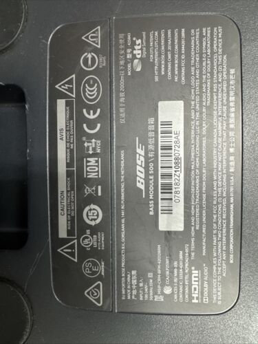 Bose Bass Module 500 Black Subwoofer And 500 Soundbar - Picture 5 of 9