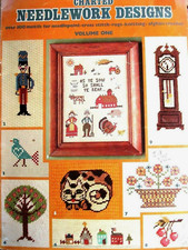 Leisure Arts 0049 CHARTED NEEDLEWORK V 1 cross stitch charts booklet 12pg 1975
