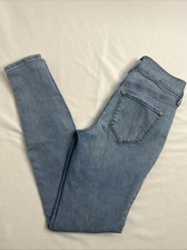 Old Navy Rockstar Women's Size 00 Jeans 24x28 Super Skinny Medium Wash Stretch