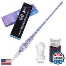 Glass Ink Pen Set, Luxiv Glass Dip Pen with Ink and Pen Holder Art Crystal Gl