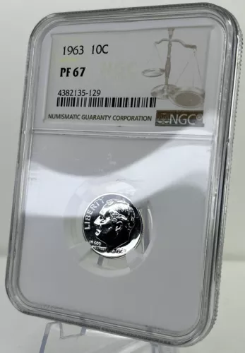 1963 Roosevelt Dime Proof - 10c - PF67 NGC Silver - 90% Silver
