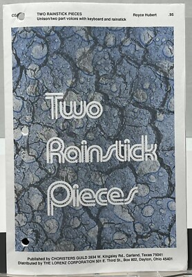 Two Rainstick Pieces Unison 2 Part Voices w Keyboard Rain Sticks Sheet Music