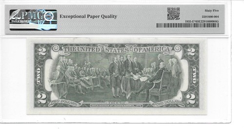 1976* Richmond Star $2 FRN (E* Block) PMG 65 EPQ GEM UNCIRCULATED - Picture 4 of 4