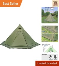 Versatile Tipi Tent for 4 - 5lb Lightweight Design with Flame Retardant Features