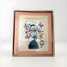 VTG 90  s Hallmark Disney Baby Mickey  Co Baby  s Here Photo Album In Box 