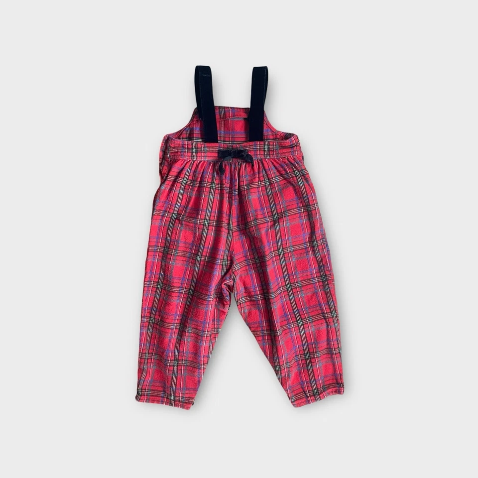 Mameluco rojo vintage a cuadros OshKosh B’gosh vacaciones Foto 3 de 4
