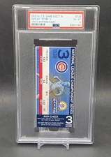 2003 STEVE BARTMAN TICKET STUB CHICAGO CUBS FLORIDA MARLINS NLCS GAME 6 PSA 6
