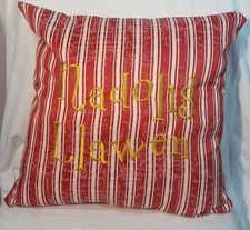 Nadolig Llawen , Welsh, Embroidered cushion 16inch, inc pad, Christmas gift
