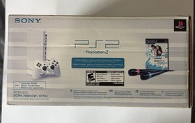 PlayStation 2 White Slim Sing star With Original Box