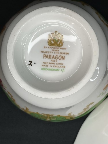 Vintage PARAGON Green “Rockingham” Bone China Cup And Saucer - Picture 17 of 24