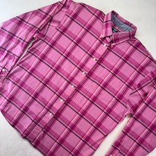 Cowboy 4Her Pink Plaid Long Sleeve Button Down Shirt USA Made Western Xlarge XL