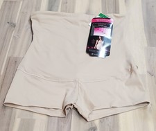 Maidenform Women's High-Waist Boyshort Shapewear Latte Lift Size Large