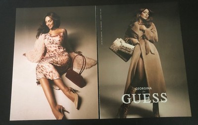 Georgina Rodriguez for Guess  - 2 Pg Magazine Ad