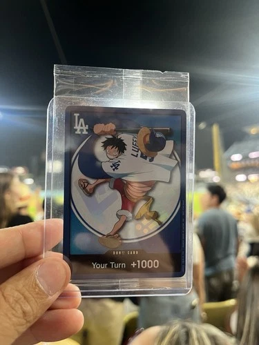 One Piece Night Los Angeles Dodgers Monkey D. Luffy Promo Card Game
