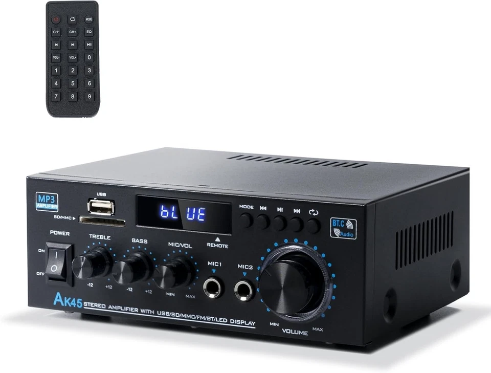 High-Fidelity 300W Bluetooth Stereo Receiver - Ideal for Home Sound Systems - Image 3 of 4