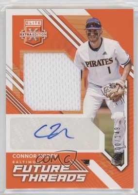 2021 Elite Extra Edition Future Threads Signatures Orange Connor Norby Auto v1x