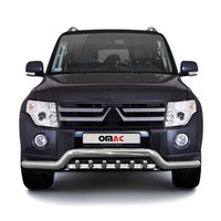 FrontschutzbüGel FrontbüGel FüR Mitsubishi Pajero 2007-2014 Mit Abe Stahl Silber