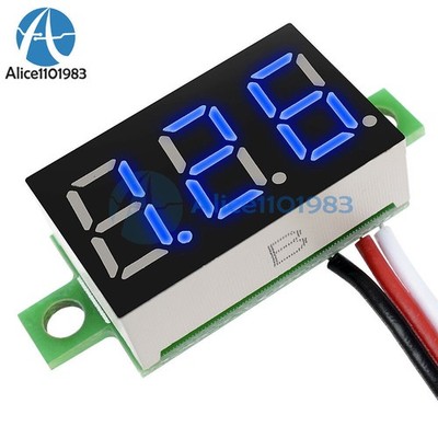 5PCS DC 0-30V 3 Wires 0.36 inch LED Panel Voltage Meter 3Digit Display Voltmeter