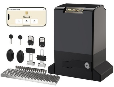 Blütezeit 6300lb 220V WiFi Sliding Gate Opener Rack Driven w/ Remotes & Sensor