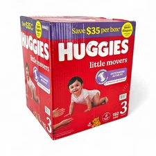 Huggies Little Movers Disposable Baby Diapers (Size 3) - 192 Count