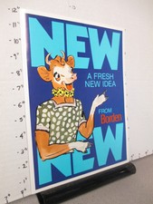 BORDEN Elsie the Cow Fresh Idea 1980s dairy milk advertising paper folder