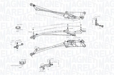 MAGNETI MARELLI 085570758010 Wischergestänge für PORSCHE,VW