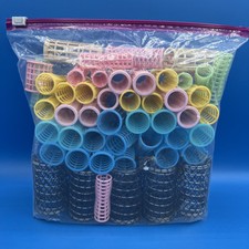 Large Lot Multicolor Self Grip Hair Rollers Various Sizes  Types CLEAN Curlers