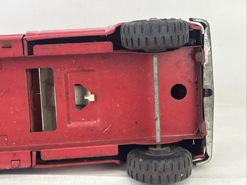 Vintage Tonka Toys Jeep Pickup Truck Red Pressed Steel 11060 Made in USA - Picture 12 of 14