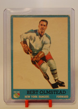 1962-63 Topps NHL # 57 Bert Olmstead New York Rangers VG-EX!