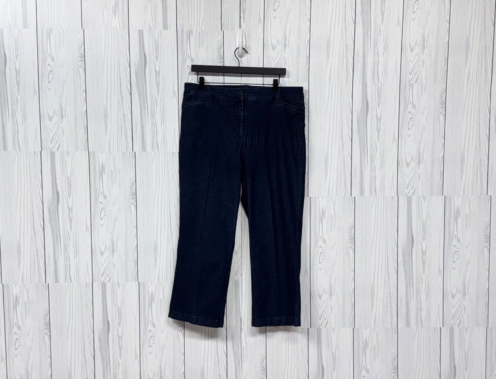 Cato jeans womens size 14 straight leg regular fit blue dark wash denim