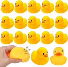 Yellow Rubber Ducks Bath Toys 20Pack, Bathtub Floating Squeaky Duck Bulk Baby Pr
