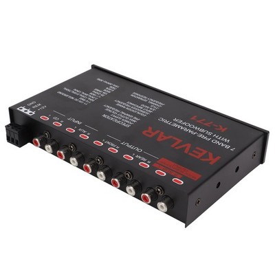 Car Audio Equalizer, Low Pass 7 Band Car Graphic Equalizer High Level Input E...