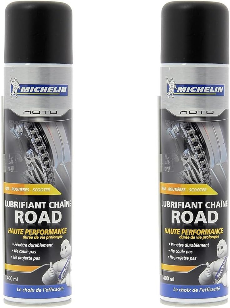 Lubrifiant chaîne moto road 400 ml double pack contre la rouille
