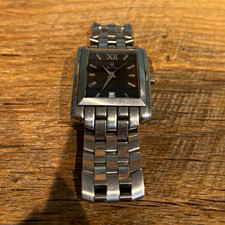Bulova Mens Rectangle Black Dial Date Analog ...