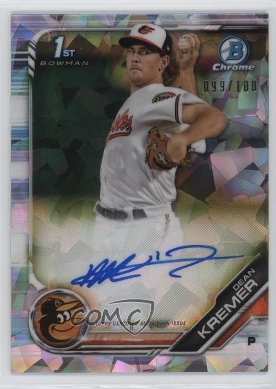 2019 Bowman Chrome Prospect Atomic Refractor /100 Dean Kremer #CPA-DK Auto 13iq