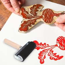 Hard Rubber Roller Printing Ink Lino Brayer Art Craft Tool Handmade Printing NEW