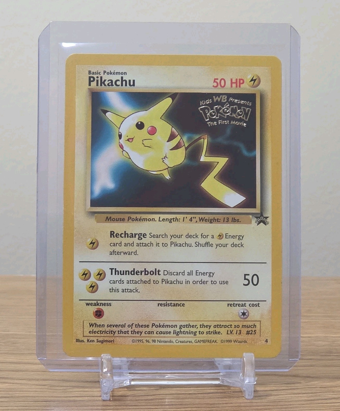 Pikachu Black Star Promo Card No.4 Kids WB Presents POKEMON The First Movie! NM