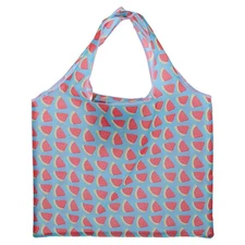 Reusable Grocery Bags, 1Pcs Printed Washable Shopping Totes (Watermelon)