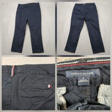 Tommy Hilfiger Chino Pants Women's 8 Navy Blue Flat Front
