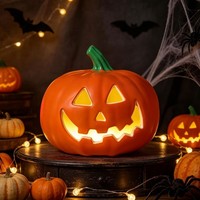 Halloween Deko KüRbis LED Laterne Mit Gesicht Batteriebetrieben